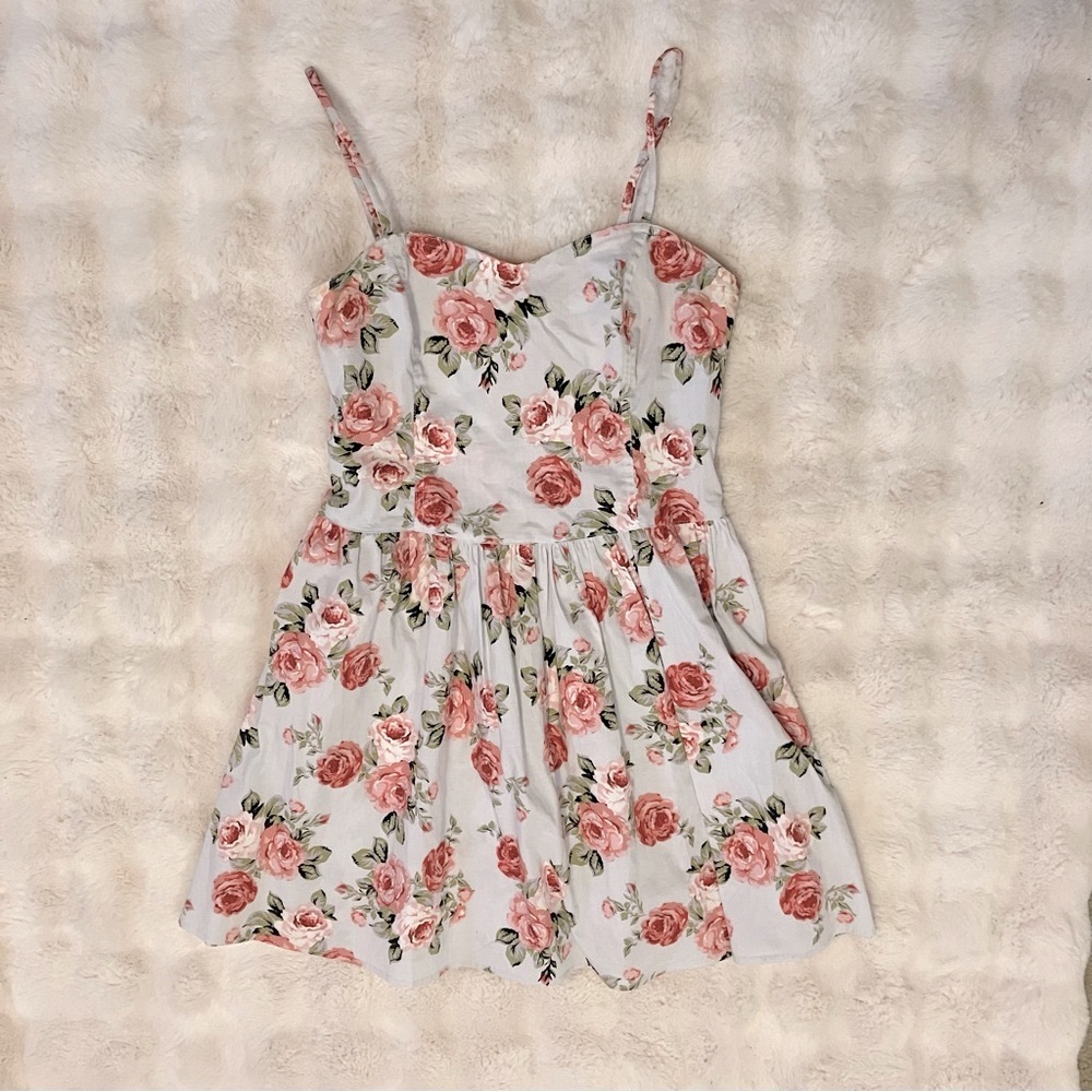 Forever 21 Smocked Floral A Line Mini Dress Women’s Size Large